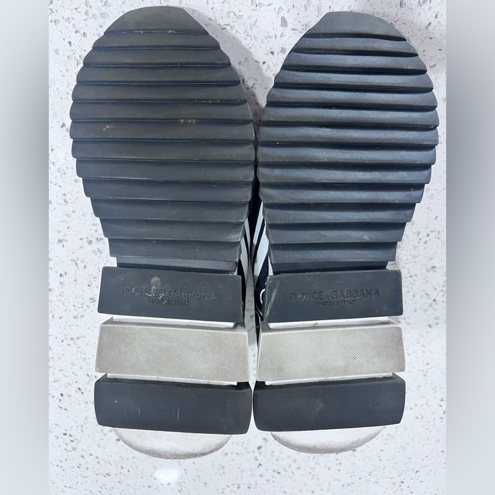 Dolce & Gabbana Black and White Sorrento Slip-On Shoes Sz 38 GUC - Picture 10 of 15